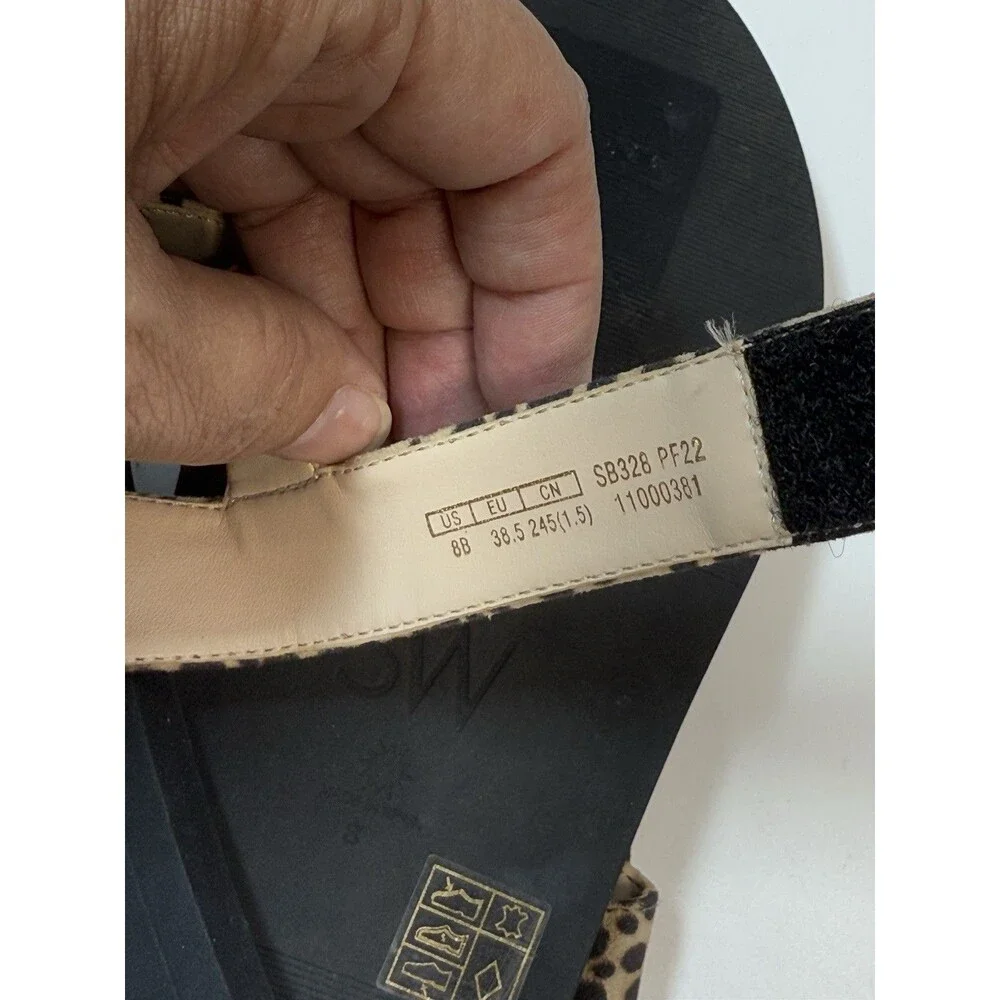 Stuart Weitzman Vail Sport Sandals In Suede Brown Cheetah Sz 8 New